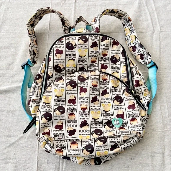 Y2K Gwen Stefani Harajuku Lovers Small Brown Backpack With Harajuku Lovers Charm Harajuku lovers backpack - Gem main image 4